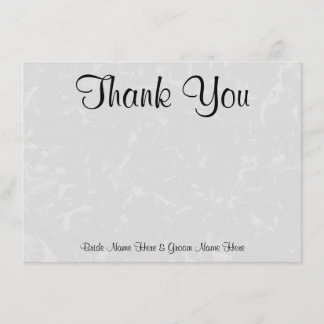 Pastel Grey Subtle Abstract Background Wedding Thank You Card