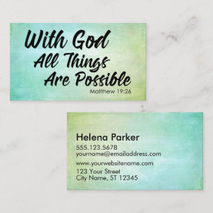 Pastel Grunge Matthew 19:26 Scripture Sharing Card