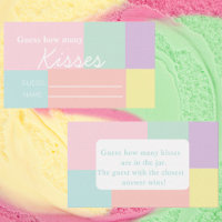 Pastel "Guess How Many Kisses" Bridal Shower Game