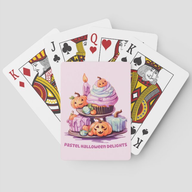 Pastel Halloween Delights – Enchanting Pastel Cake Playing Cards (Back)