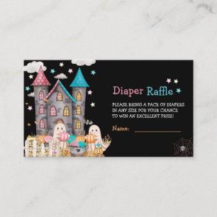 Pastel Halloween Gender Reveal Baby Shower Enclosure Card