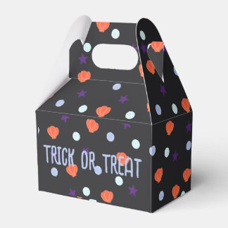 Pastel Halloween Seashells & Sea Stars in Black Favour Box