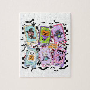 Pastel Halloween Tarot Cards Kawaii Ghost Style Jigsaw Puzzle