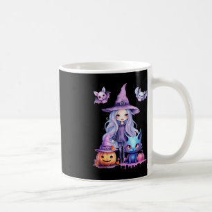 Pastel Halloween Witch Cat Pumpkin Pastelcore Coffee Mug