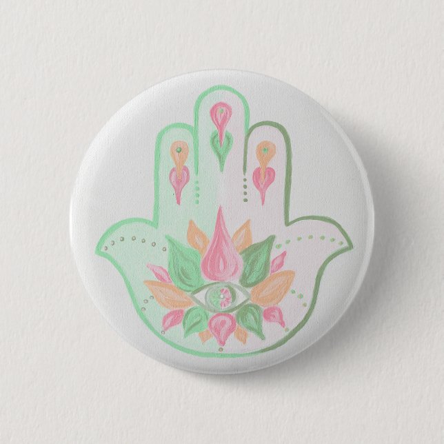 Pastel Hamsa Button (Front)