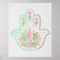 Pastel Hamsa Poster