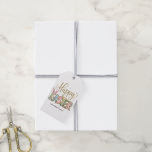 Pastel Happy Easter Gift Tags