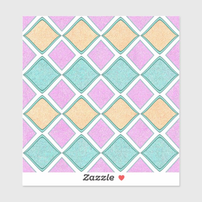  Pastel Harlequin Prism Diamond Pattern (Sheet)