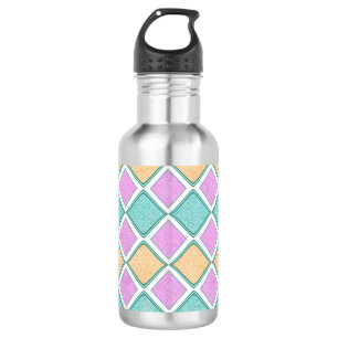  Pastel Harlequin Prism Diamond Pattern 532 Ml Water Bottle