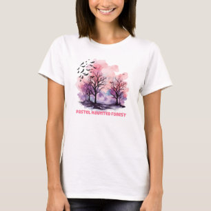 Pastel Haunted Forest – Spooky-Cute Pastel Purple T-Shirt