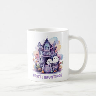 Pastel Hauntings – Cute Pastel Purple House Coffee Mug