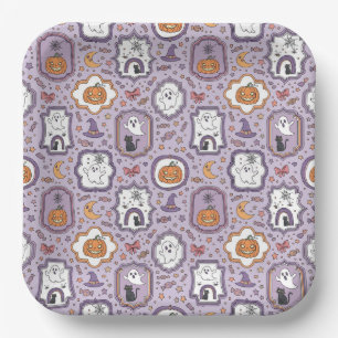 Pastel Haunts & Whimsical Spirits Paper Plate