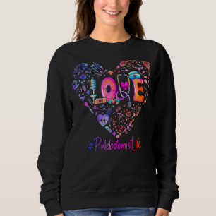 Pastel Heart Love Phlebotomist Medical Tools Steth Sweatshirt