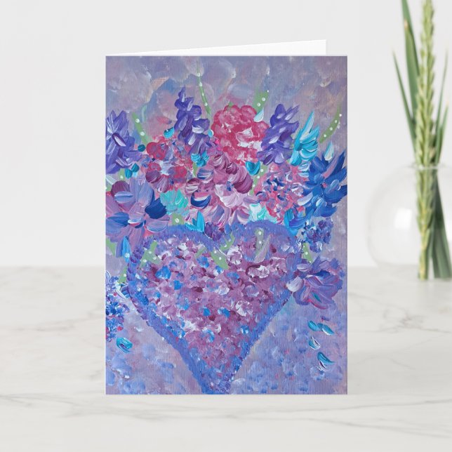 Pastel Heart Note Card (Front)