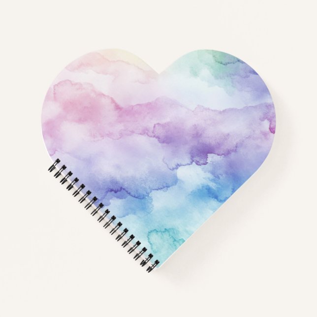 Pastel Heart Shaped Notebook (Front)