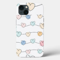 Pastel Heart Strings Pattern | Cute Minimalist
