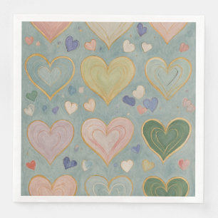 Pastel Heart Tapestry Napkin