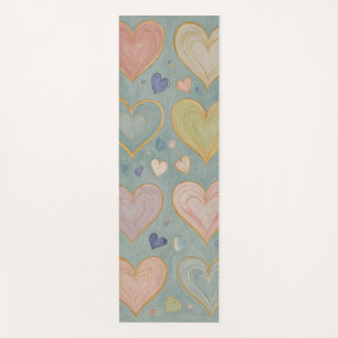 Pastel Heart Tapestry Yoga Mat