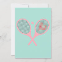 Pastel Heart Tennis Player Racquets Ball Design 