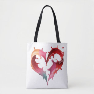 Pastel Heart Tote Bag