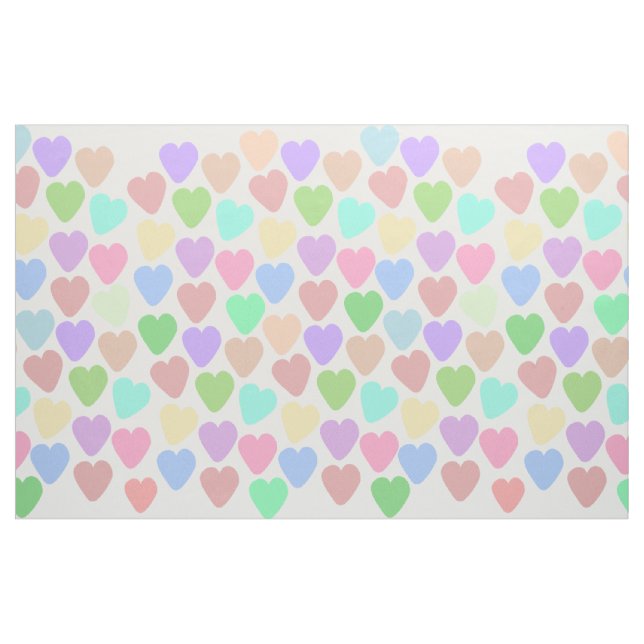 Pastel Hearts Design Fabric (Yard)
