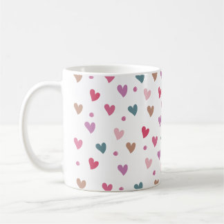 Pastel Hearts Full Wrap Coffee Mug