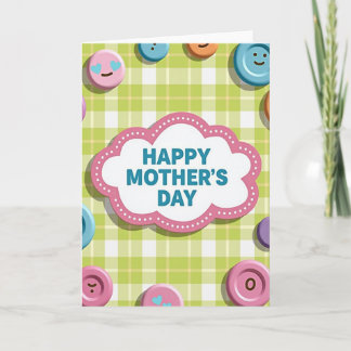 Pastel Hearts Mothers Day Card
