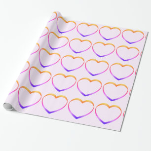 Pastel Hearts Pink Wrapping Paper