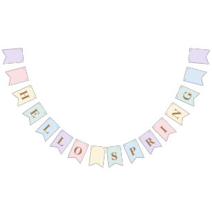 Pastel Hello Spring Bunting