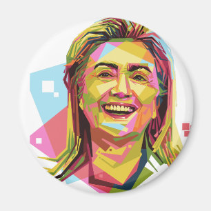 pastel Hillary Clinton Magnet