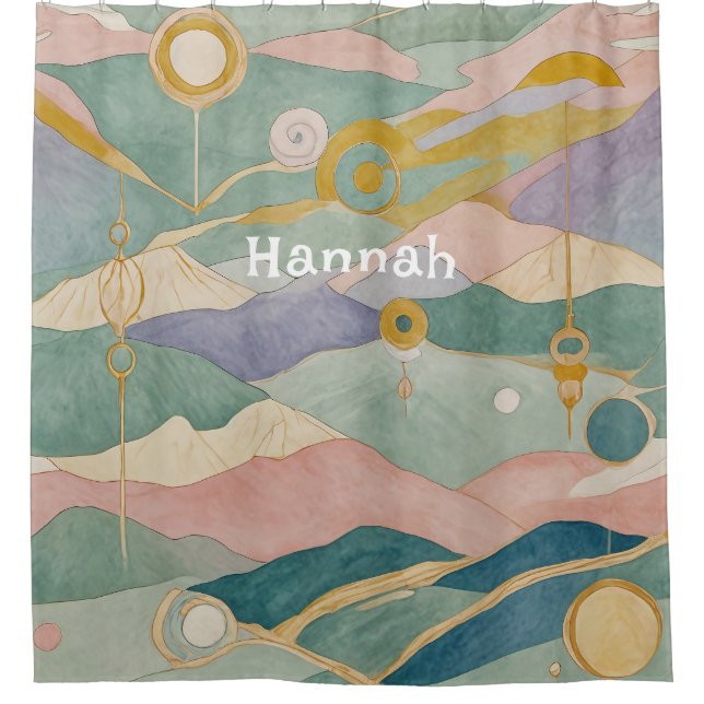 Pastel Hills Dreamscape Shower Curtain (Front)