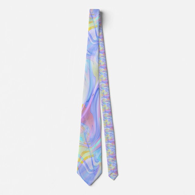 pastel hologram mens necktie neck tie menswear (Front)