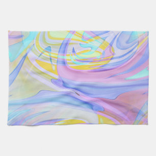 pastel hologram tea towel