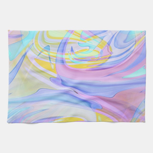 pastel hologram tea towel (Horizontal)