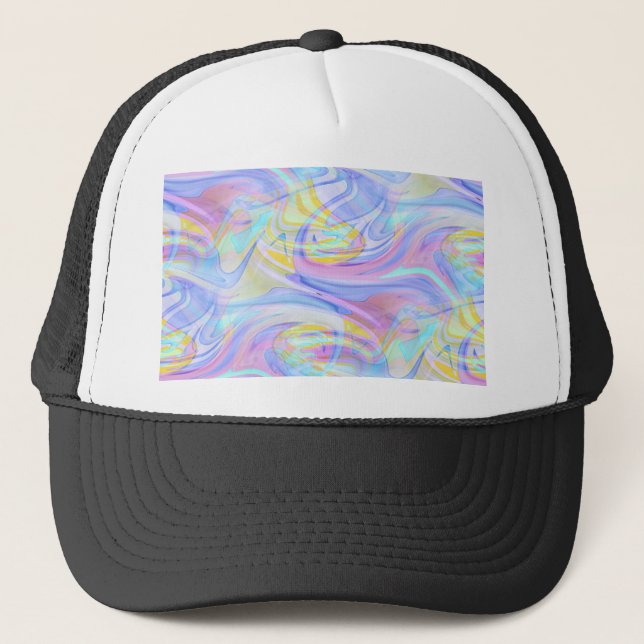 pastel hologram trucker hat (Front)