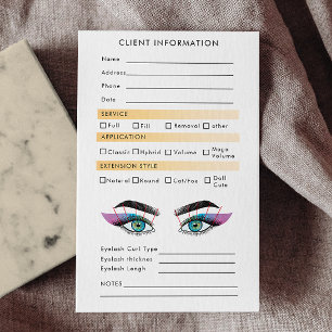 Pastel Holographic Eyelash Extensions Map  Business Card