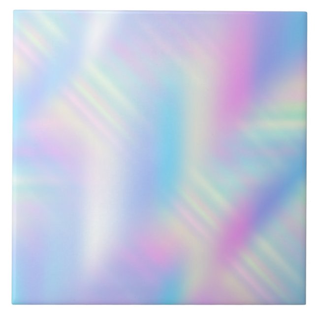 Pastel Holographic Gradient Iridescent Tile (Front)