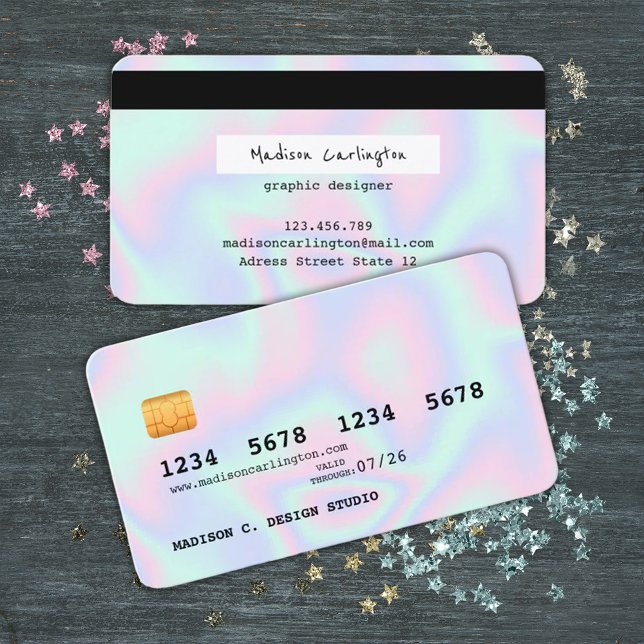 Pastel Holographic Texture  Credit Card Style (Creator Uploaded)