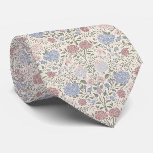 Pastel Hydrangea and Rose Tie
