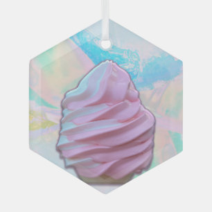 Pastel Ice Cream Dream Glass Tree Decoration