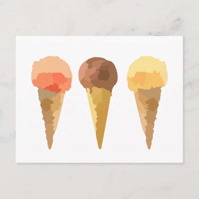 Pastel ice-cream Summer sorbet Postcard (Front)