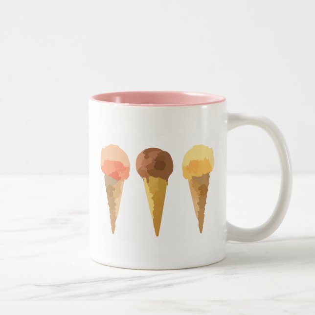 Pastel ice-cream Summer sorbet Two-Tone Coffee Mug (Right)