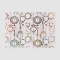 Pastel Illustrated Vintage Pocket Watches Pattern