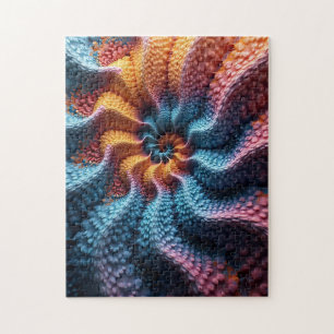 Pastel infinity spiral motion graphic jigsaw puzzle