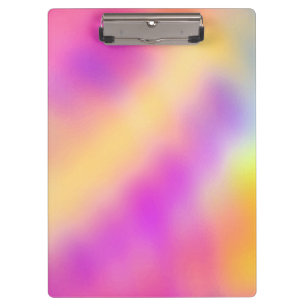 Pastel Iridescent Colourful Gradient Design Clipboard