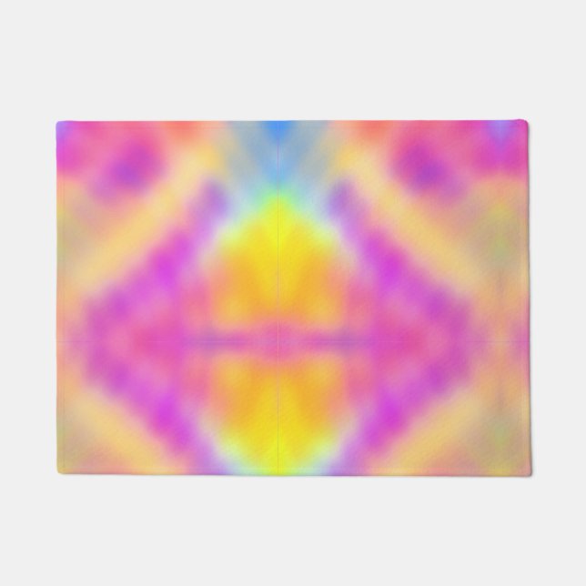 Pastel Iridescent Colourful Gradient Design Doormat (Front)
