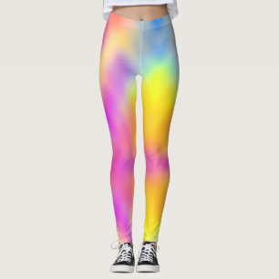 Pastel Iridescent Colourful Gradient Design Leggings