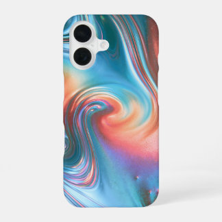 Pastel Iridescent Holo Swirl Name iPhone Case