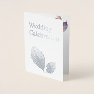 Pastel Iridescent Leaves Wedding Dreamy Pastels Foil Card