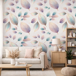 Pastel Iridescent Leaves Wedding Dreamy Pastels Wallpaper